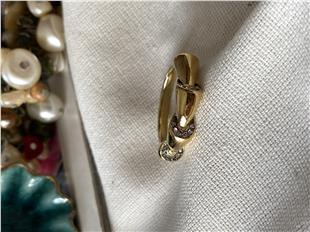 Çelik Taşlı Boğum Yüzük