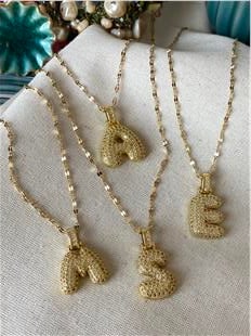 Çelik Taşlı Bombeli Harf Kolye