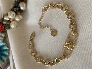 Çelik Taşlı Çift Tffny Detaylı Bileklik