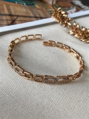 Çelik Taşlı Naal Bileklik