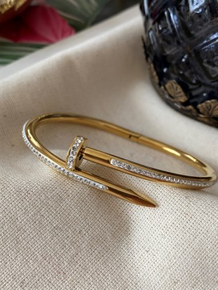 Çelik Taşlı Nail Kelepçe