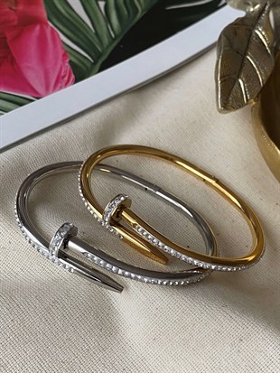 Çelik Taşlı Nail Kelepçe