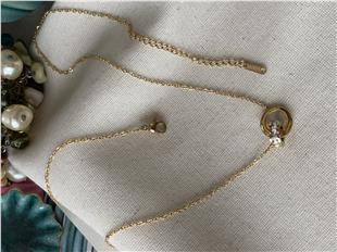 Çelik Tektaş Detaylı Geçmeli Halkalar Kolye