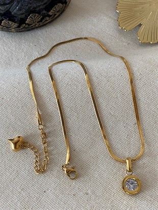 Çelik Tektaş Kolye