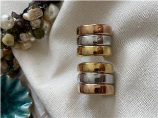 Çelik Tricolor Triline Küpe