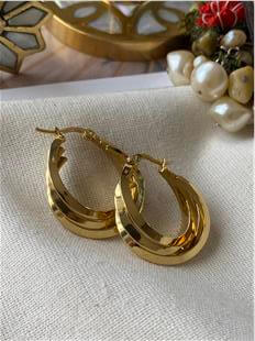 Çelik Trinity Küpe