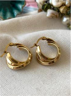 Çelik Trinity Küpe