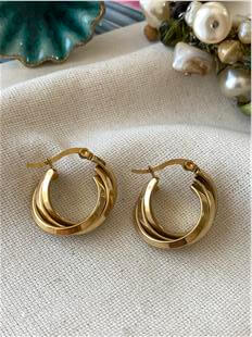 Çelik Trinity Küpe