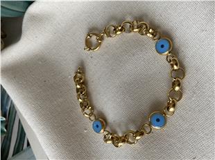 Çelik Üç Boncuk Bileklik