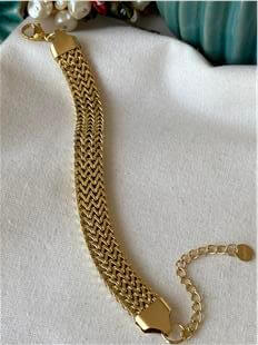 Çelik Üç Sıra Kalın Örme Bileklik