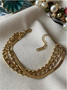 Çelik Üçlü Badem İtalyan Zincir Bileklik