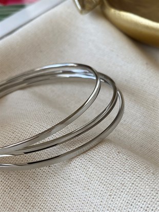 Çelik Gümüş Bilezik