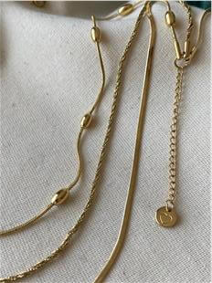 Çelik Üçlü Kapsül Detaylı Zincir Kolye