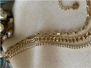 Çelik Üçlü Mix Zincir Bileklik