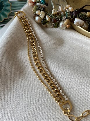 Çelik Üçlü Örme Suyolu Bileklik