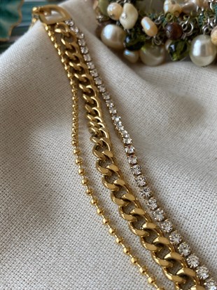 Çelik Üçlü Örme Suyolu Bileklik