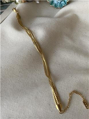 Çelik Üçlü Sık Örme Bileklik