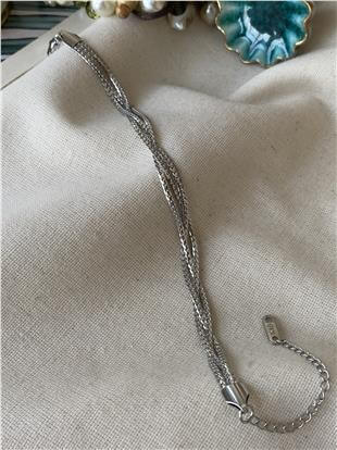 Çelik Üçlü Sık Örme Bileklik