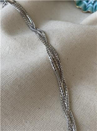 Çelik Üçlü Sık Örme Bileklik