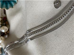 Çelik Üçlü Silver Örme Bileklik