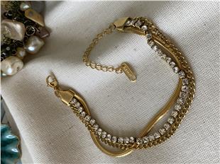 Çelik Üçlü Suyolu Detaylı Zincirler Bileklik