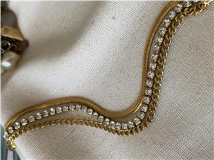 Çelik Üçlü Suyolu Detaylı Zincirler Bileklik