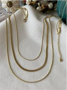 Çelik Üçlü Zarif Zincirler Kolye