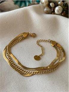 Çelik Üçlü Zincir Bileklik