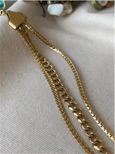 Çelik Üçlü Zincir Model Bileklik