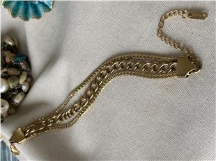 Çelik Üçlü Zincirler Bileklik 