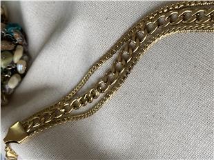 Çelik Üçlü Zincirler Bileklik 