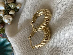 Çelik Vintage Halka Küpe