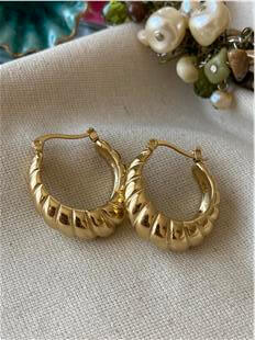 Çelik Vintage Halka Küpe