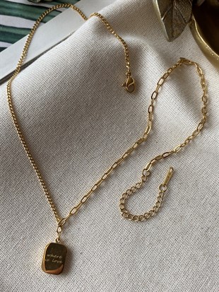 Çelik Where is Love Kolye