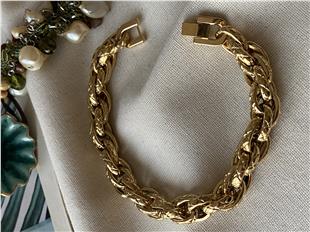 Çelik X Desenli Bombe Bileklik