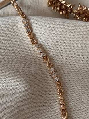 Çelik XUP Kalpli Sonsuzluk Bileklik