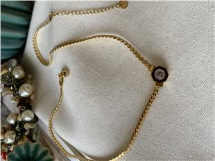 Çelik Yassı Örme Zincirli Şikel Kolye