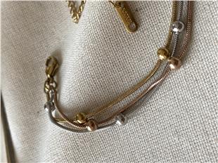 Çelik Yeni Tricolor Dorikalı Bileklik