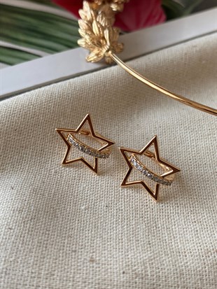 Çelik Yıldız Tasarım Küpe