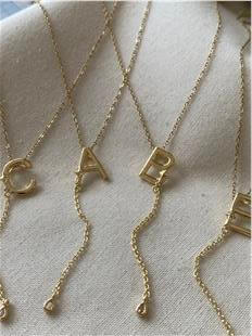 Çelik Zincir Sallantılı Harf Kolye