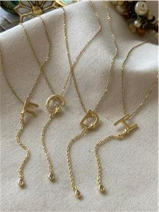 Çelik Zincir Sallantılı Harf Kolye