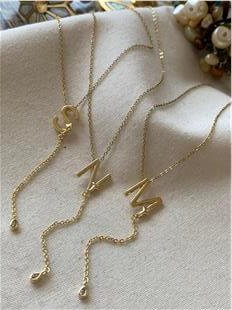 Çelik Zincir Sallantılı Harf Kolye