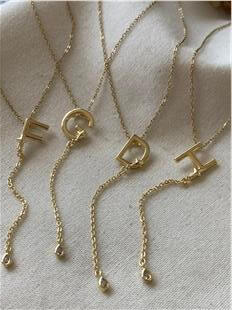 Çelik Zincir Sallantılı Harf Kolye