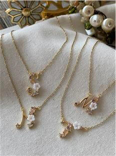 Çelik Zincirli Romantik Harf Kolye