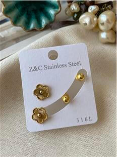 Çoklu Gold Cleef Küpe