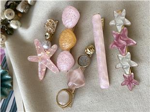 Deniz Yıldızı Pembe Toka Seti