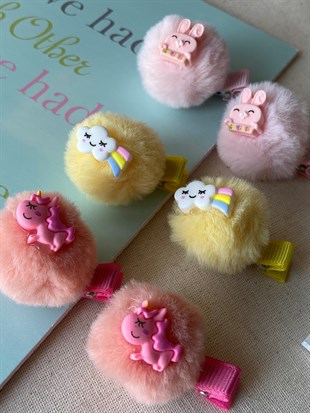 Figürlü Ponpon Toka