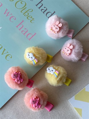 Figürlü Ponpon Toka