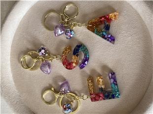 Gokkuşağı Harfli Anahtarlık