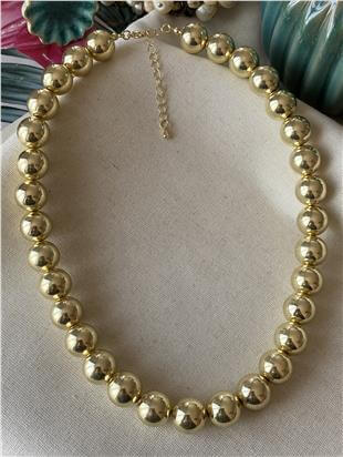 Gold Big Balls Kolye